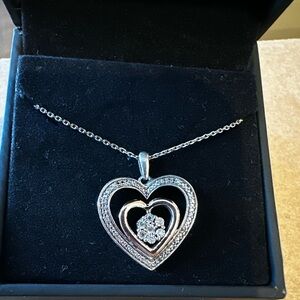 Kay Jewelers Silver Double Heart Necklace